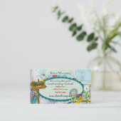 Clear Blue Whimsey CUSTOM Visitekaartje (Staand voorkant)