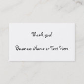 Clear Blue Whimsey CUSTOM Visitekaartje (Achterkant)