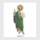 Clear Border St. Jude 8" Sticker (Vel)