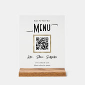 Clear Business Menu Verbinden Acryl Bord (Voorkant)