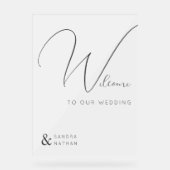 Clear Chic Bienvenue à notre signature Mariage (Recto)