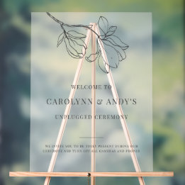 Clear Classy Unplugged Wedding Ceremony Acryl Bord
