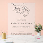 Clear Classy Unplugged Wedding Ceremony Acryl Bord (Huwelijk)