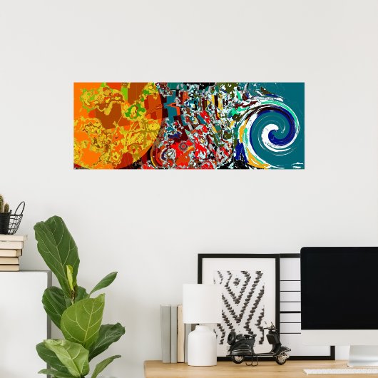 Clear Confusion - Poster Abstrait (Bureau à domicile)