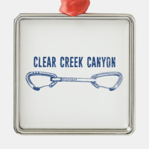 Clear Creek Canyon Colorado klimmen Quickdraw Metalen Ornament
