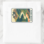 Clear Creek Colorado Kleuren Rechthoekige Sticker (Tas)