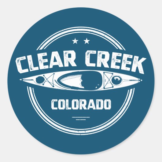 Clear Creek, Colorado Ronde Sticker (Voorkant)