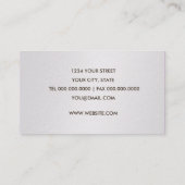 Clear Crystals et Lace Carte de visite (Dos)