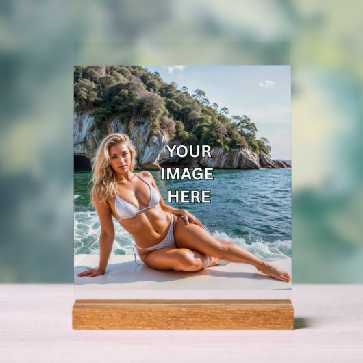 CLEAR! 🪧 Custom Acrylic Sign – Add Image or Text (Neutre)