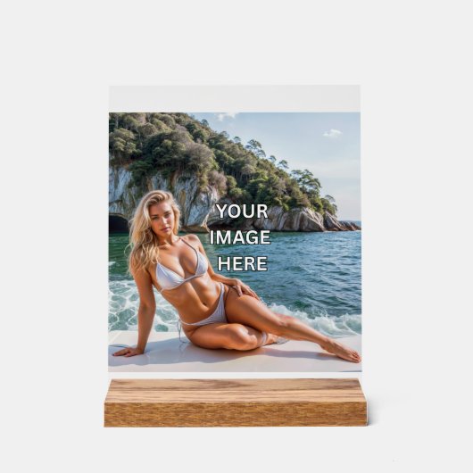 CLEAR! 🪧 Custom Acrylic Sign – Add Image or Text (Recto)