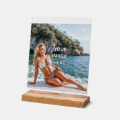CLEAR! 🪧 Custom Acrylic Sign – Add Image or Text (Angle)