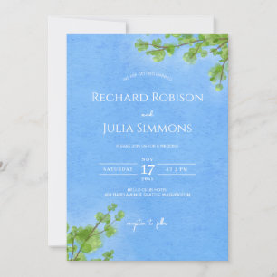 CLEAR Enregistrer La Date Invitation / Aquarelle A