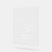 Clear Glass Look Acryl bruiloft teken met namen, Acryl Bord (Hoek)