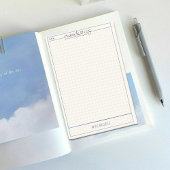 Clear Minimal Grid Custom Name Sticky Notepad Post-it® Notes