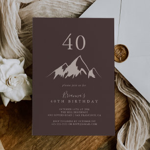 Clear Mountain Country 40th Birthday Party Kaart