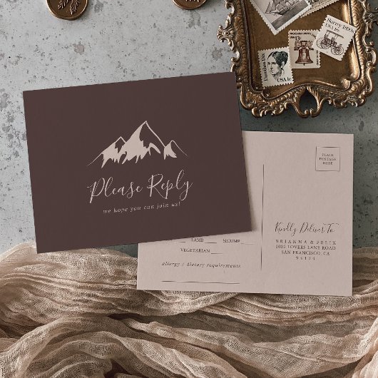 Clear Mountain Country Menu Choix Carte postale RS