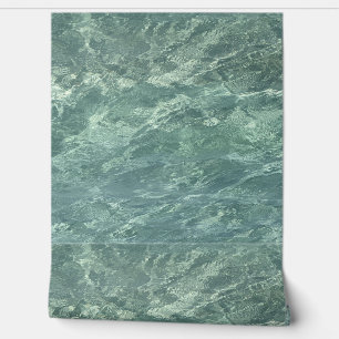 Clear Ocean Water Patterns Strand Blauwgroen Blauw Behang
