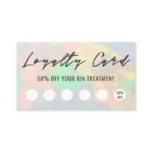Clear Opal Texture Loyalty Card