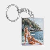 CLEAR! 🔑 Porte-clés en acrylique – Ajouter une im (Devant gauche)