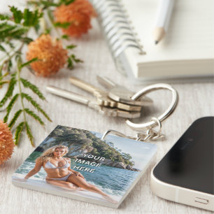 CLEAR! 🔑 Porte-clés en acrylique – Ajouter une im