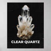 Clear Quartz Crystal Cluster Poster (Voorkant)