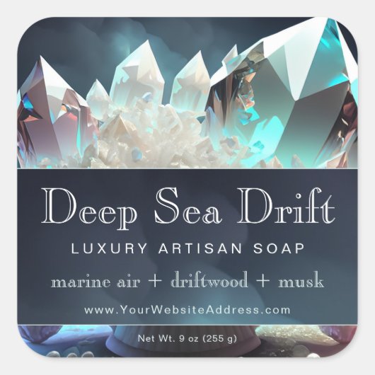 Clear Quartz Crystal Magic Artisan Product Label (Voorkant)