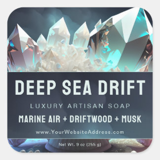 Clear Quartz Crystal Pearls Artisan Product Label