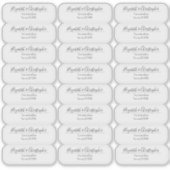 Clear Return Address Modern Transparent Labels (Voorkant)