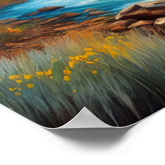 Clear River in Deep Canyon Poster (Hoek)