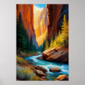 Clear River in Deep Canyon Poster (Voorkant)