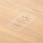 Clear & Simple Acrylic Wedding Invitation Card  (Poser)