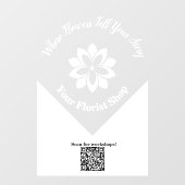 🌸Clear & White Bloemist, Aangepaste Cling Vinyl t Raamsticker (Vel)