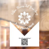 🌸Clear & White Bloemist, Aangepaste Cling Vinyl t Raamsticker (Vel 2)