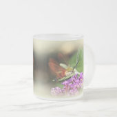 Clearning Hawk Moth - Hemaris thysbe Matglas Koffiemok (Voorkant rechts)