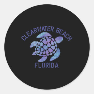 Clearwater Beach FL Beach Tribal Turtle Ronde Sticker