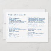 Clearwater Beach FL Blue Wedding Welkomstroute Bedankkaart (Achterkant)