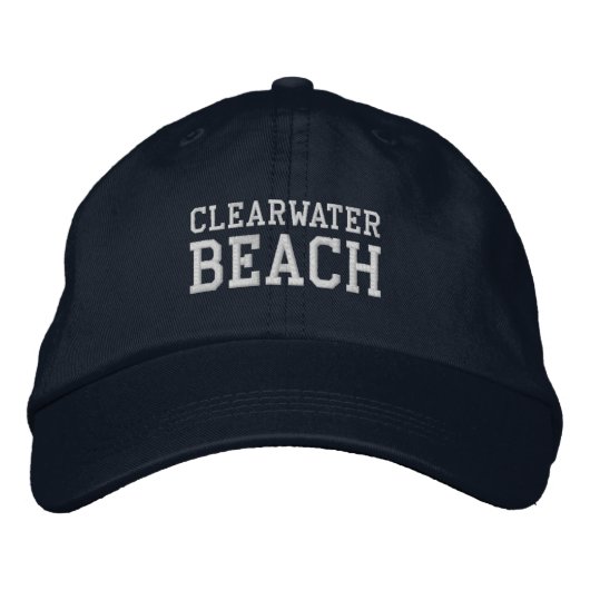 Clearwater Beach Florida Embroidered Baseball Hat Geborduurde Pet (Voorkant)