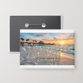 Clearwater Beach Florida Knop Button (Voorkant / Achterkant)