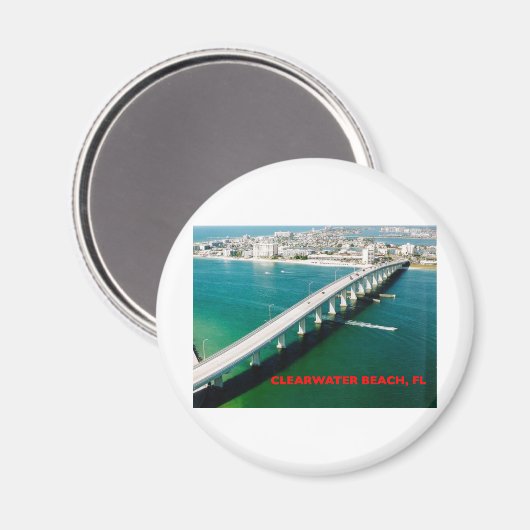 CLEARWATER BEACH FLORIDA MAGNEET (Voorkant / Achterkant)