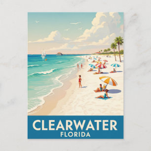 Clearwater Beach Florida Reizen Briefkaart