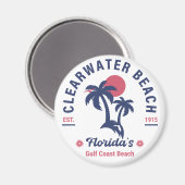 Clearwater Beach Florida  Souvenirs Palm Magneet (Voorkant / Achterkant)