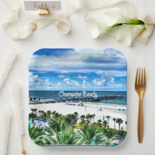 Clearwater Beach, Florida, vakantiebestemming Papieren Bordje