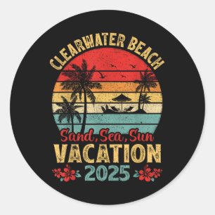 Clearwater Beach Florida Zand Zee Zon Vakantie 202 Ronde Sticker
