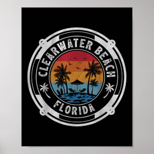 Clearwater Beach Florida zomervakantie Vintage S Poster