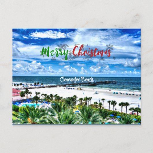 Clearwater Beach Kerstgroeten Briefkaart (Voorkant)
