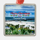 Clearwater Beach Kerstmis Metalen Ornament (Voorkant)