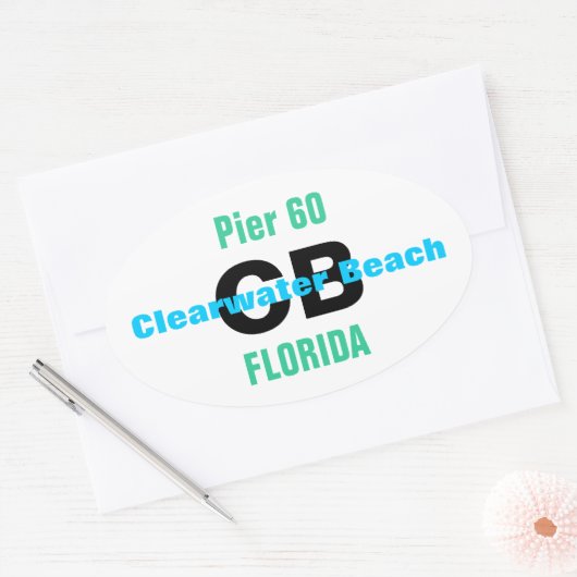 CLEARWATER BEACH stickers (4) (Enveloppe)