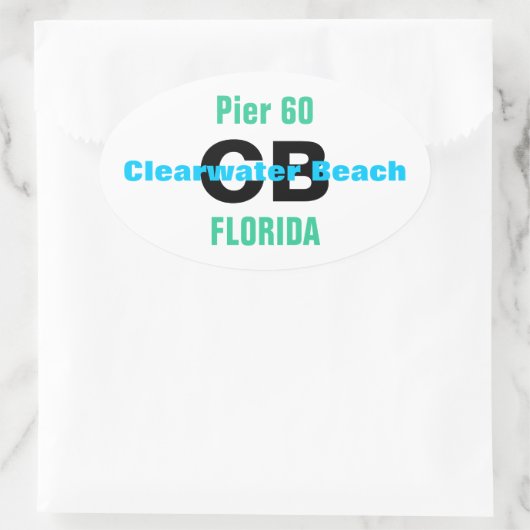 CLEARWATER BEACH stickers (4) (Sac)