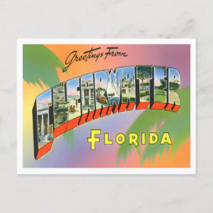 Clearwater, Florida Big Letters Briefkaart