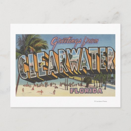 Clearwater, Florida - Large Letter Scenes 2 Briefkaart (Voorkant)